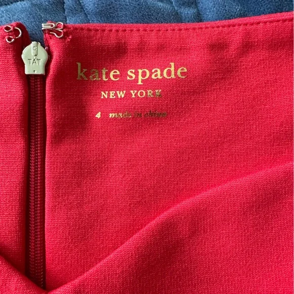 Kate Spade Ponte fit and flare Cocktail Dress with Bateau Neckline - Picture 3 of 5